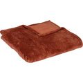 Atmosphera fleece plaid terracotta, 130 x 180 cm, polyester