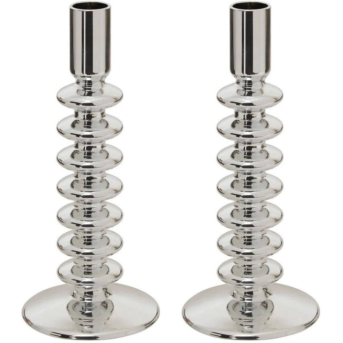 Atmosphera kandelaars dinerkaarsen, glas, set van 2, 22 cm