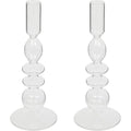 Atmosphera kandelaar Murano van glas, 2 stuks, D9 x H22 cm