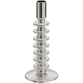 Atmosphera kandelaar dinerkaarsen, glas, zilver, 22 cm