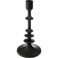 Atmosphera kandelaar voor dinerkaarsen, zwart, Ø 12 x H 26 cm