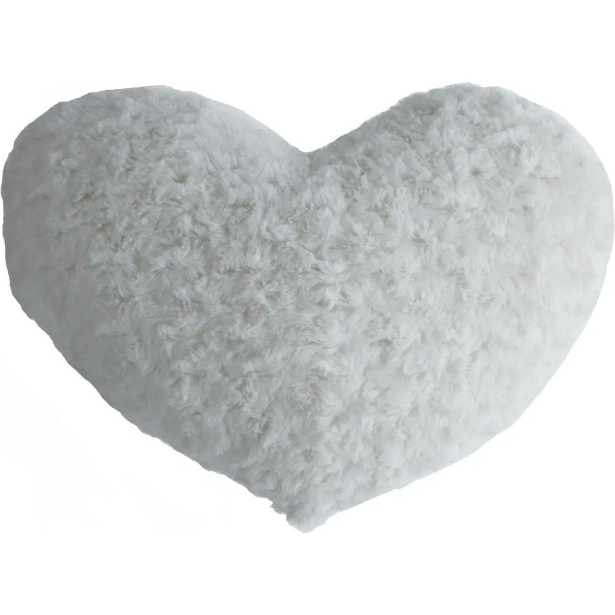 Atmosphera pluche kussen in hartvorm, wit, 28 x 36 cm