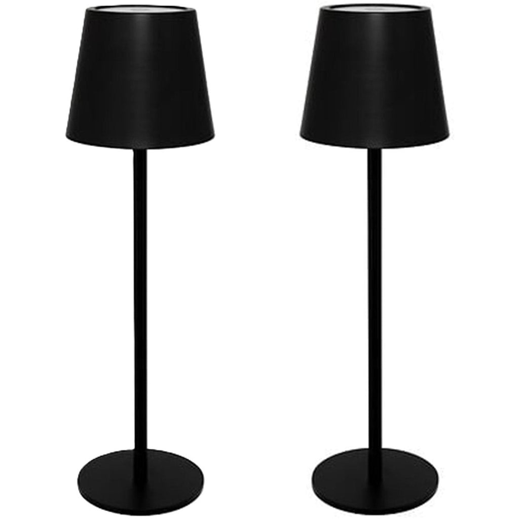 Atmosphera Cody draagbare tafellamp, zwart, set van 2