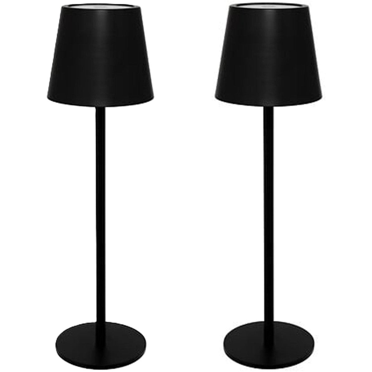 Atmosphera Cody draagbare tafellamp, zwart, set van 2