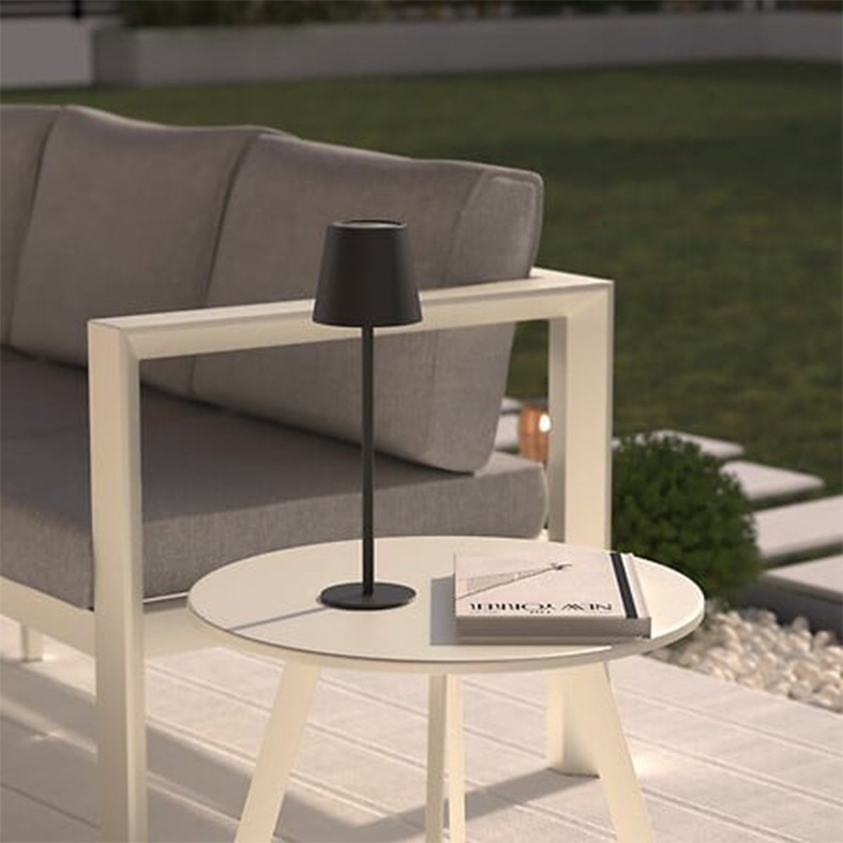 Atmosphera Cody draagbare tafellamp, zwart (3)