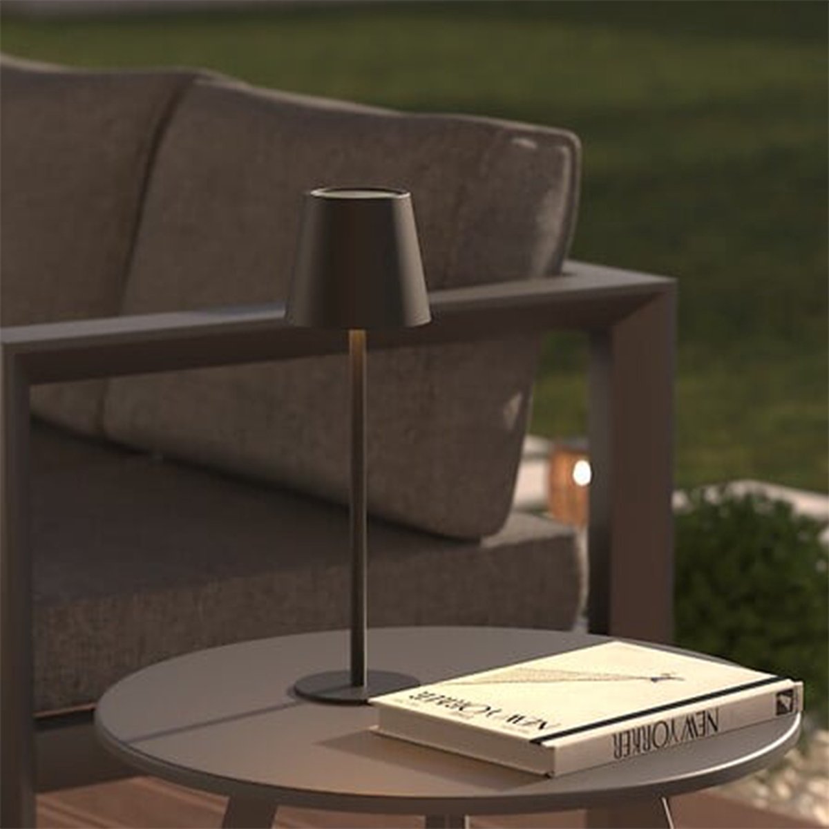 Atmosphera Cody draagbare tafellamp, zwart (5)