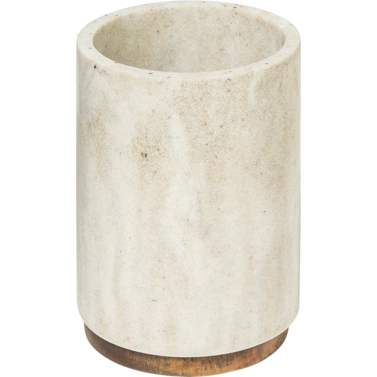 Badkamerset 3-delig, marmerlook beige en wit (2)