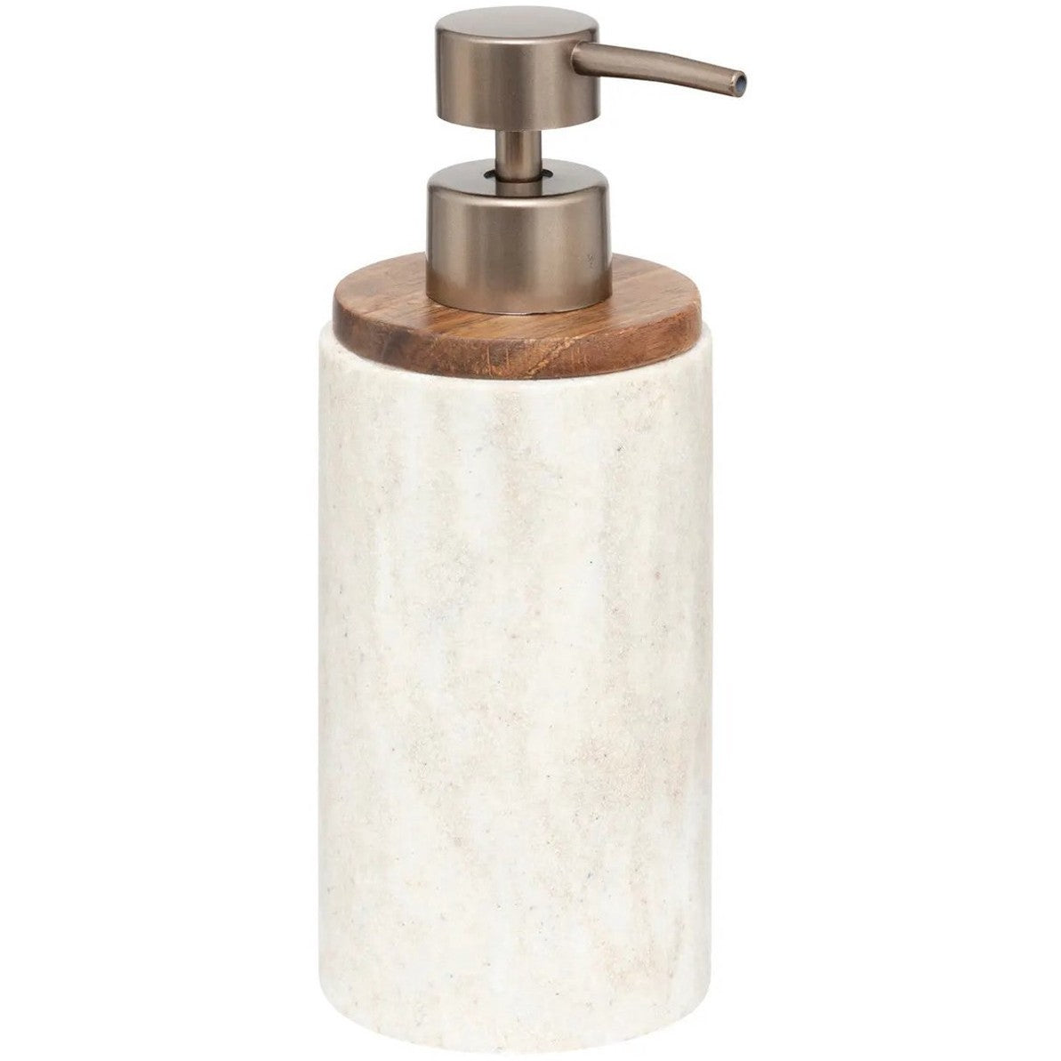 Badkamerset 3-delig, marmerlook beige en wit (4)