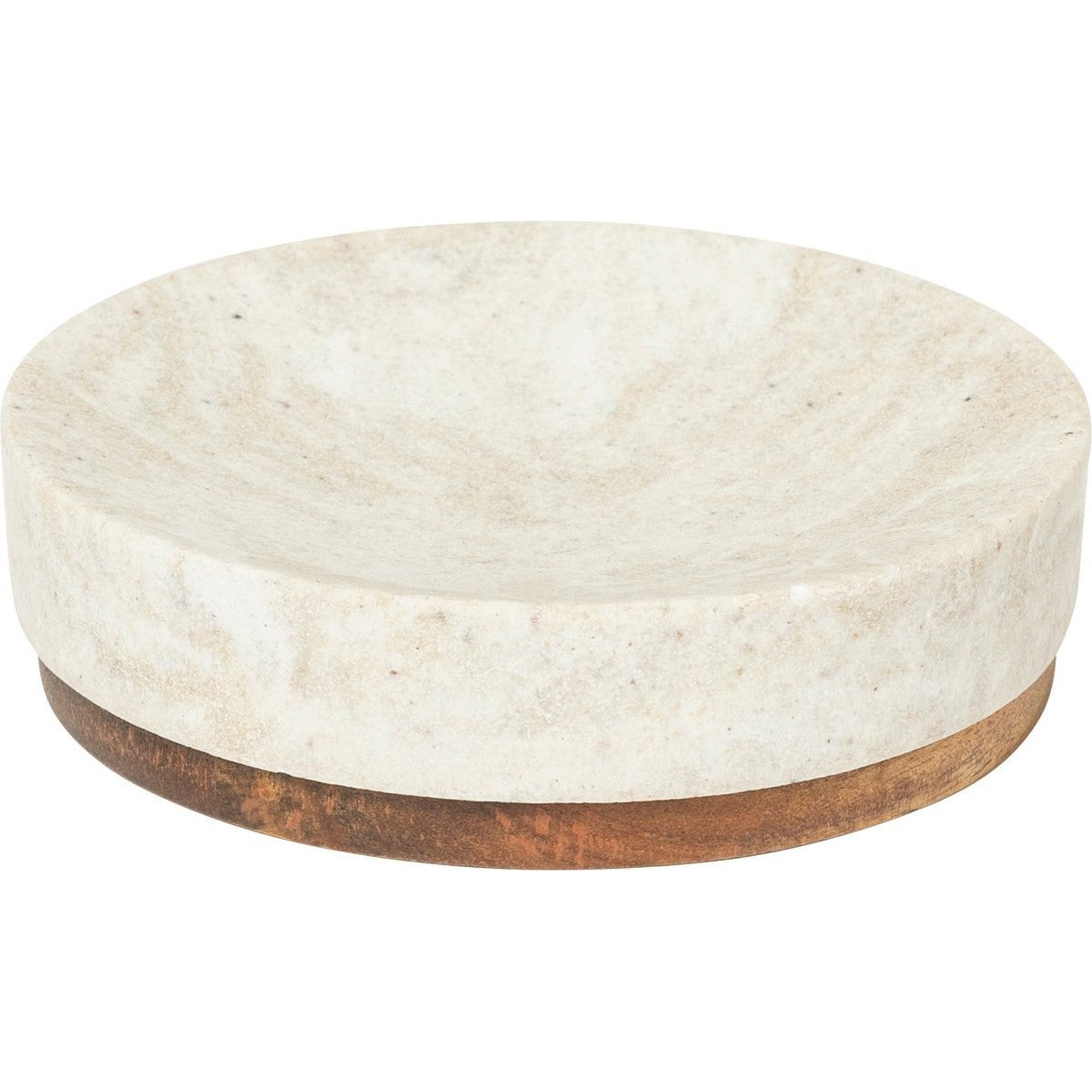 Badkamerset 3-delig, marmerlook beige en wit (3)
