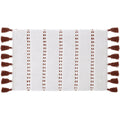 Badmat rood en wit, katoen, 70 x 50 cm