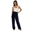 Basic wide leg broek, zwart