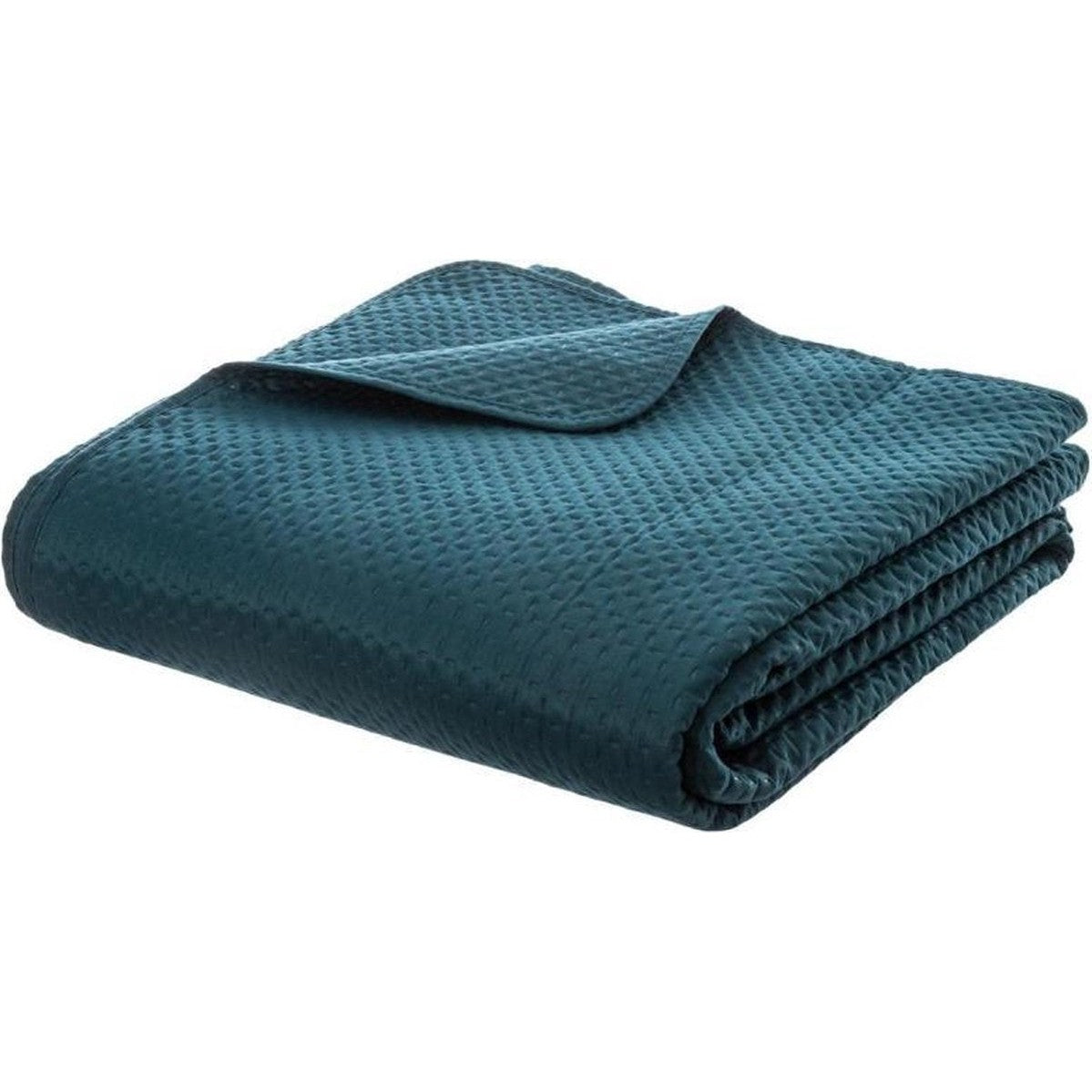 Bedsprei 260 x 240 cm met 2 kussenslopen, blauw en groen