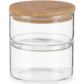 Blik van bamboe en borosilicaatglas, 800 ml, bruin transparant
