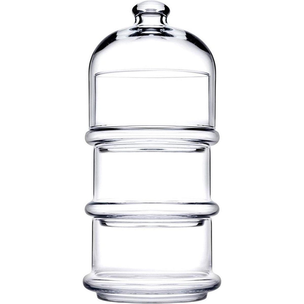 Bonbonnière glazen voorraadpot 3 laags met deksel, 26 cm