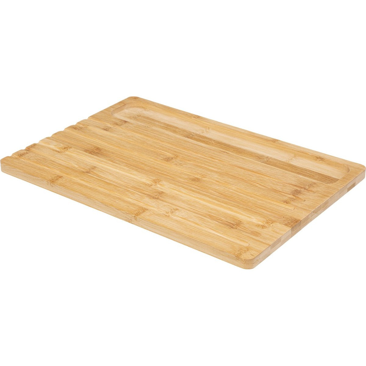Broodsnijplank van bamboe met broodmes en pincet, 40 x 27 cm