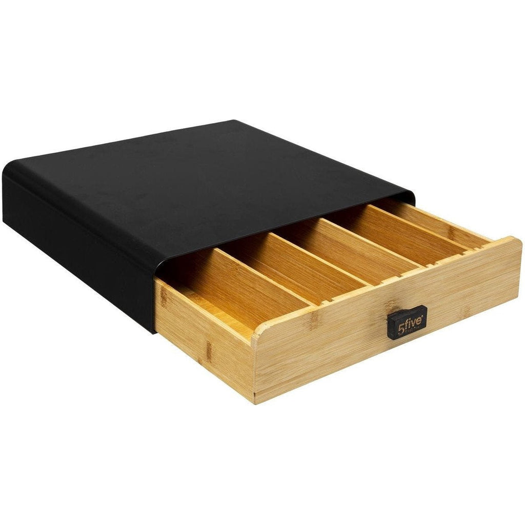 Capsulehouder zwart metaal en bamboe, Nespresso en Dolce Gusto (8)