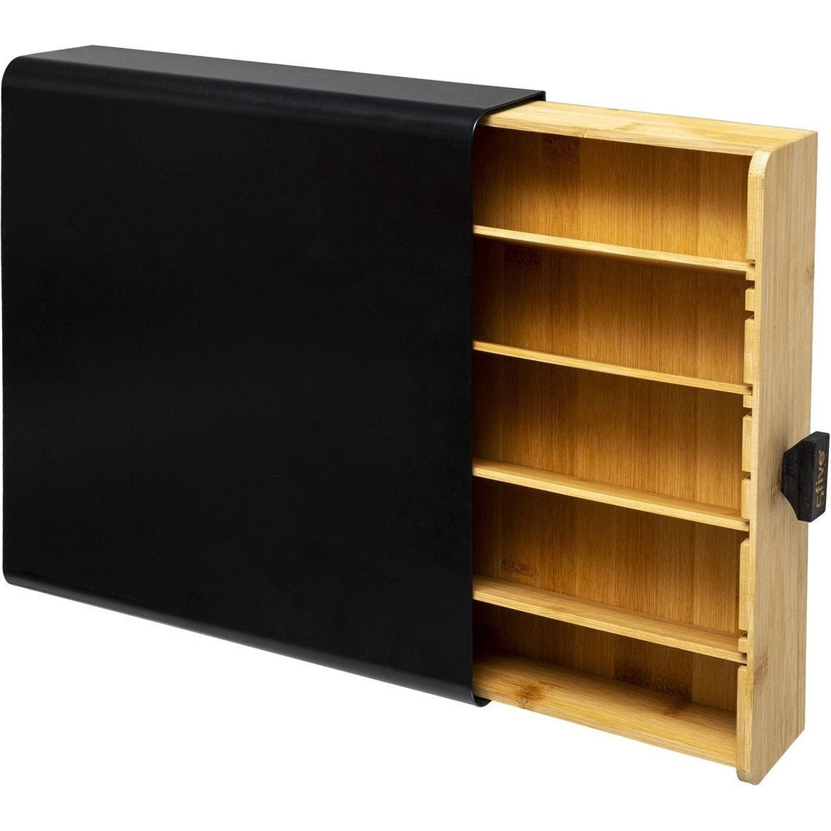 Capsulehouder zwart metaal en bamboe, Nespresso en Dolce Gusto (6)
