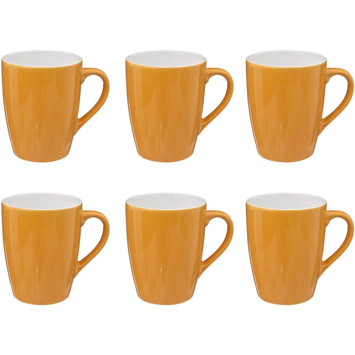 Colorama mokken met oor, geel, set van 6 (38 cl)