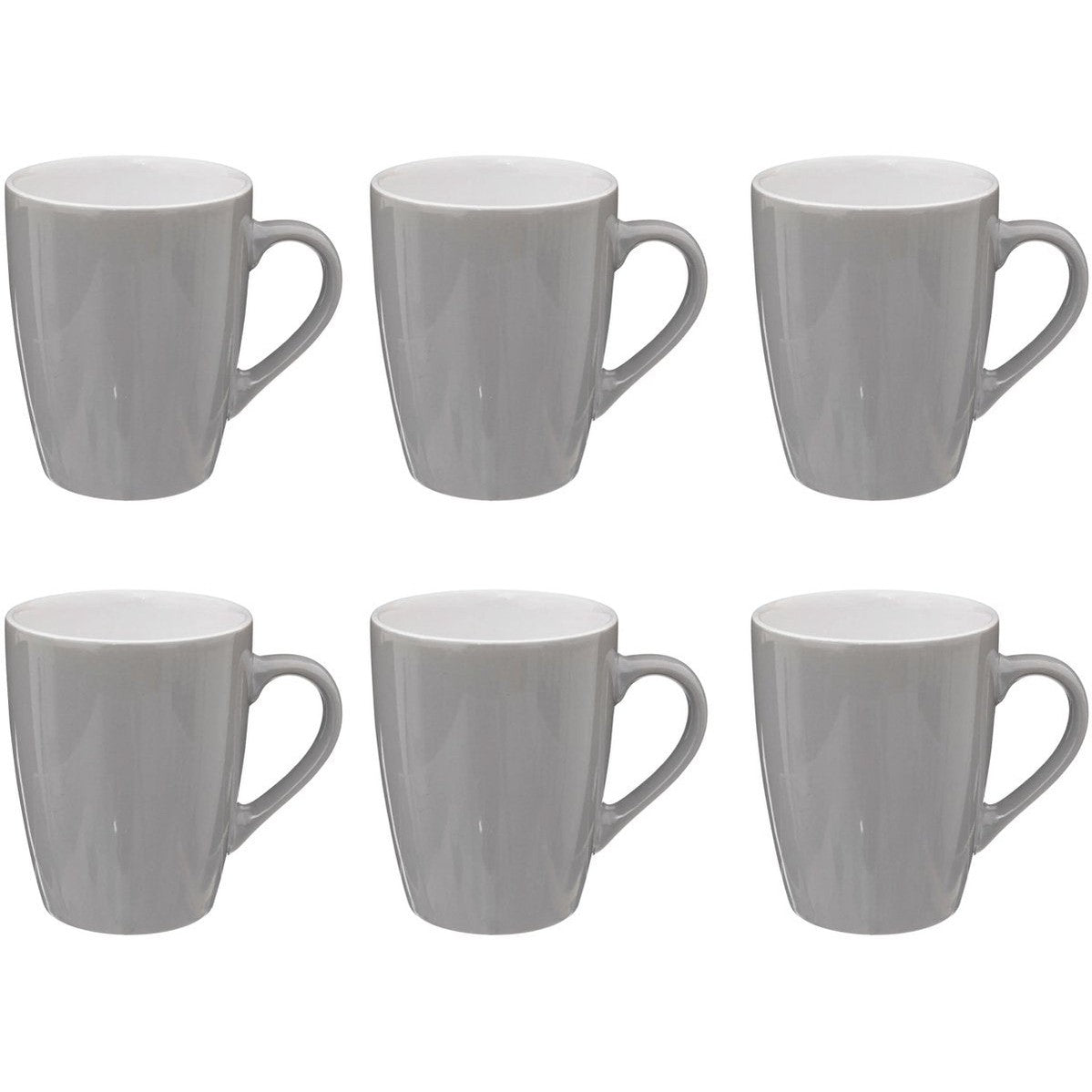 Colorama mokken met oor, grijs, set van 6 (38 cl)