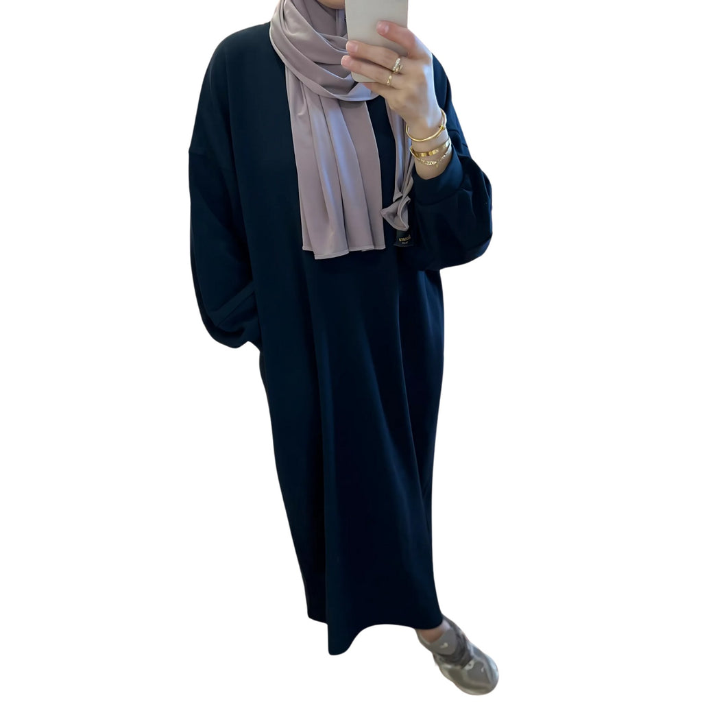 Comfy jurk met zakken, zwart (2)