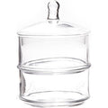 Cosy&Trendy bonbonniere 2 laags, glas met tekst, 12 x 18 cm