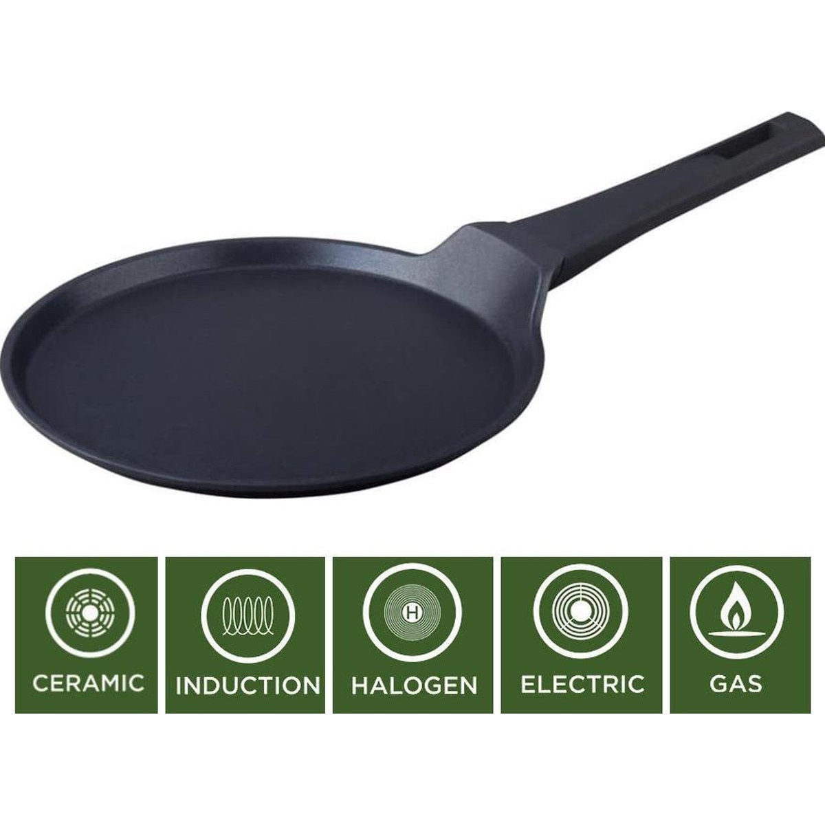 Crêpepan 25 cm voor pannenkoeken en pizza