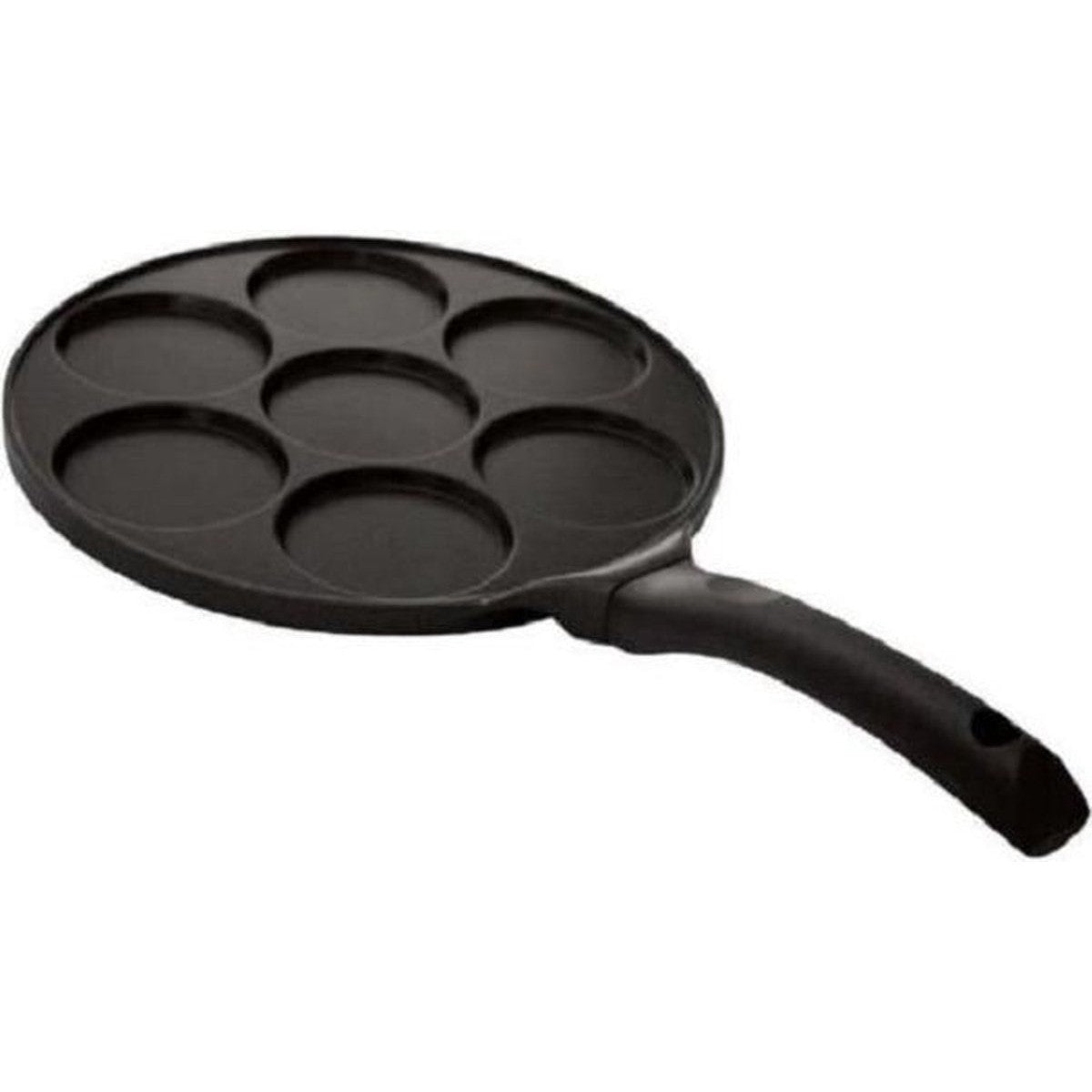 Pannenkoekenpan met 7 mallen, antiaanbaklaag, niet voor inductie