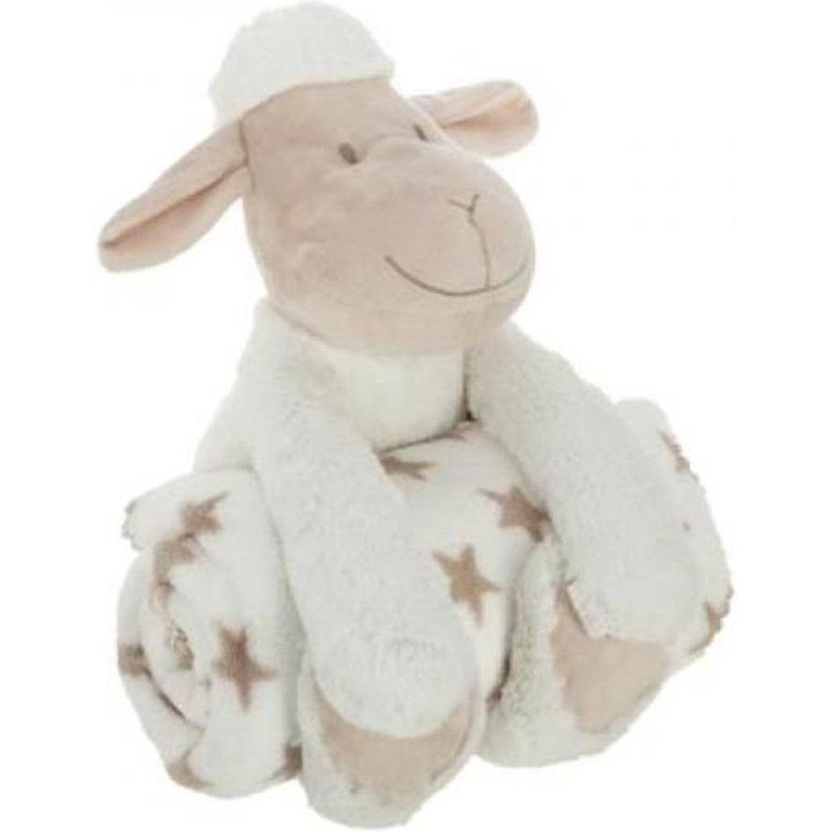 Deken met schaapknuffel, wit