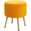 Atmosphera kruk Solaro van fluweel, geel, Ø 35 x H 41 cm