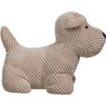 Deurstopper hond van pluche, grijs, 31 x 24 cm