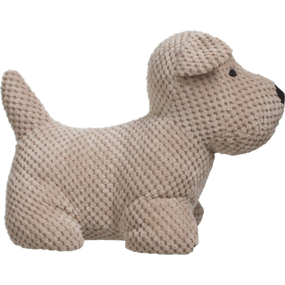 Deurstopper hond van pluche, grijs, 31 x 24 cm