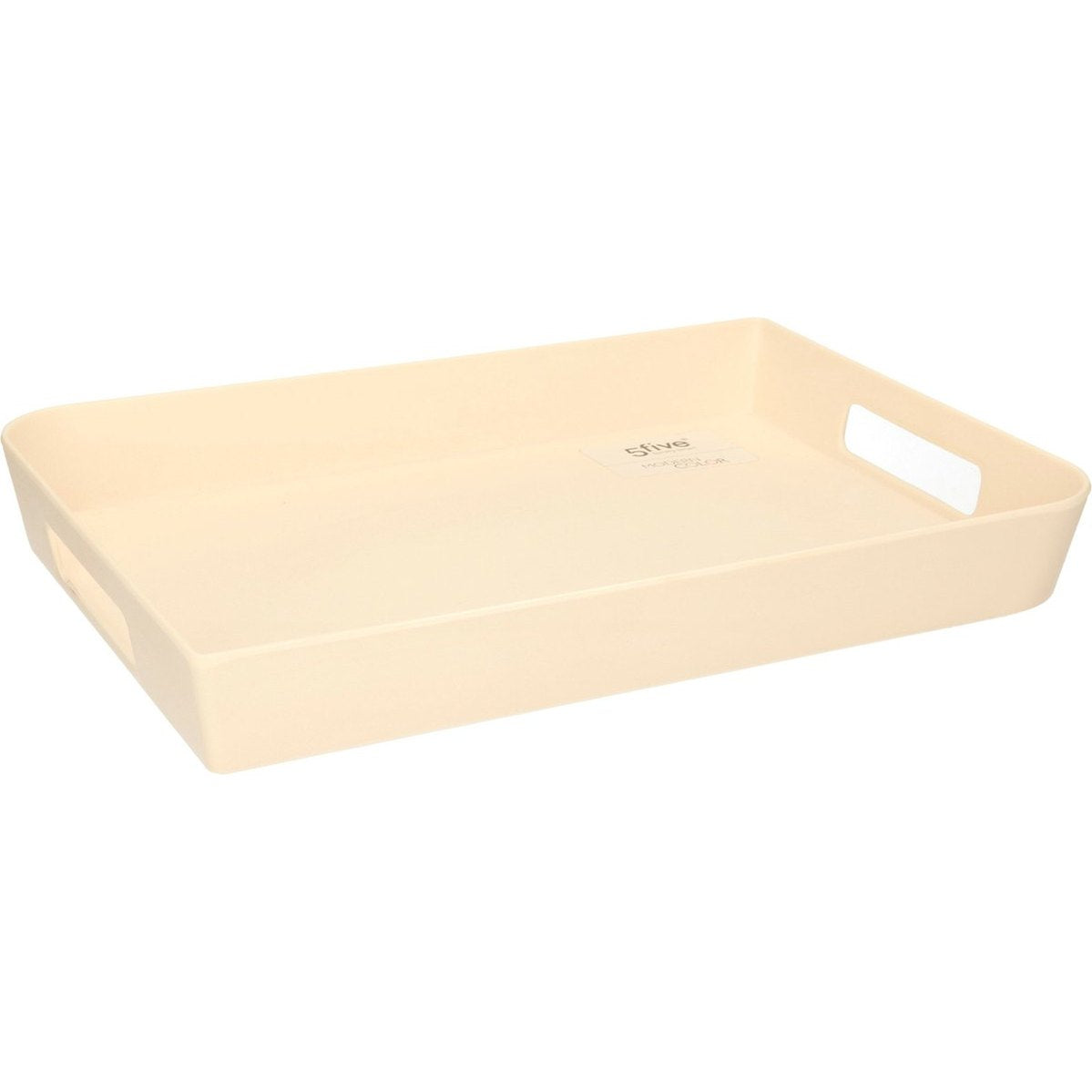 Dienblad rechthoekig, beige/crème, 35 x 25 cm, met handvaten