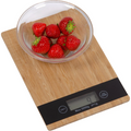 Digitale keukenweegschaal van bamboe, max. 5 kg