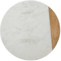 Draaiplateau marmer en hout, Ø 30,5 cm