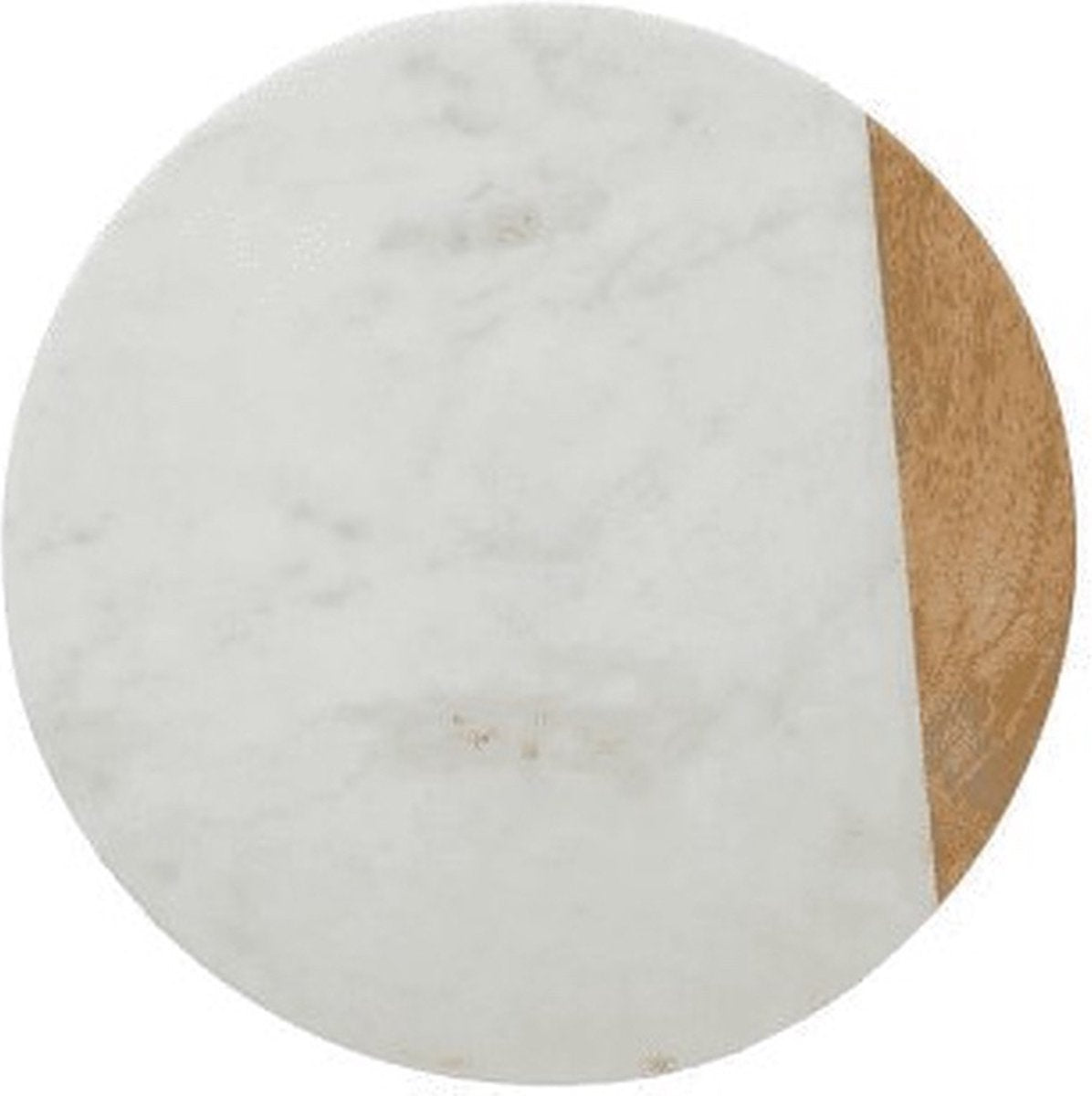 Draaiplateau marmer en hout, Ø 30,5 cm