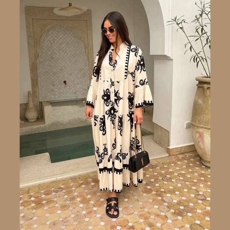 Lina boho maxi-jurk met bloemenprint (2)