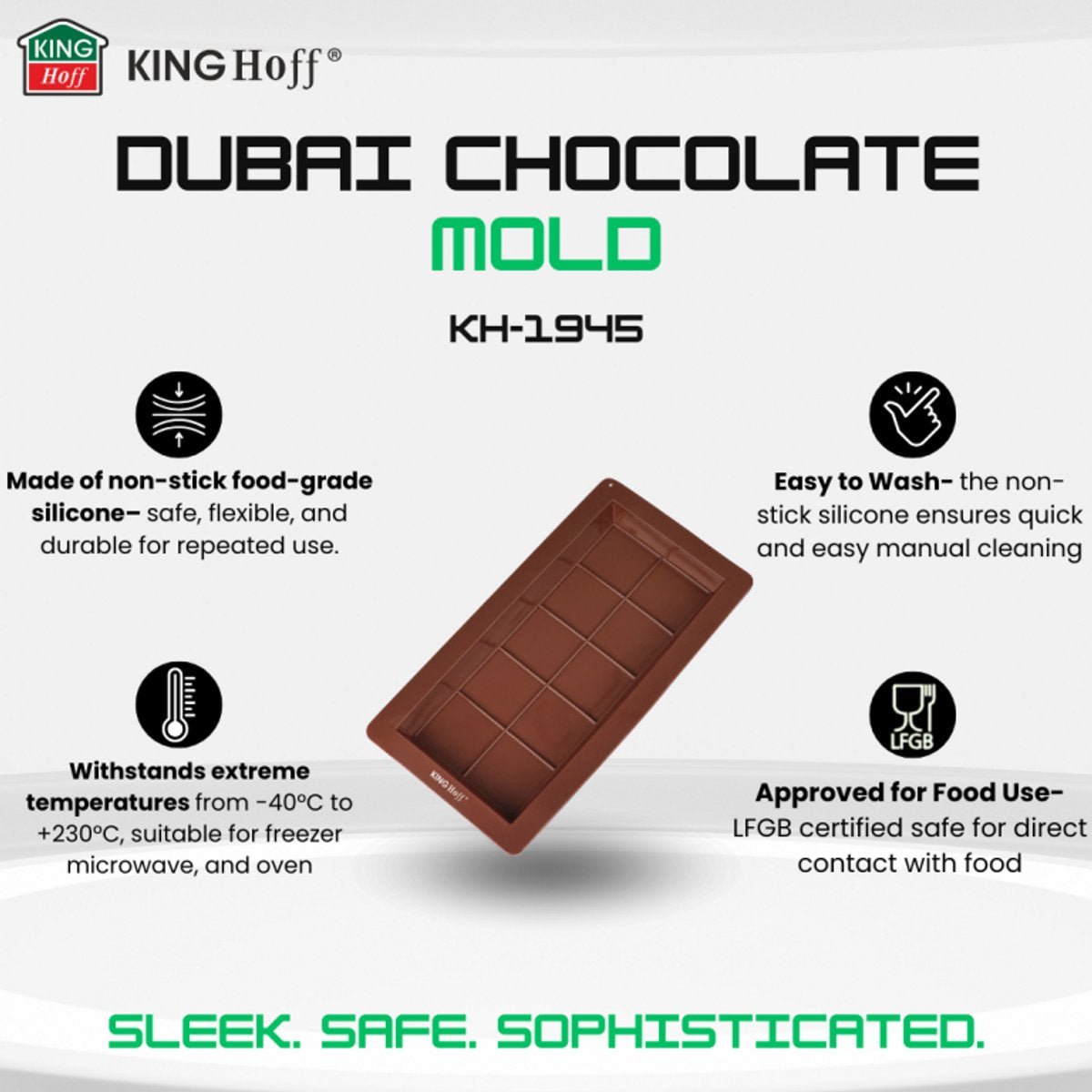 Siliconen chocoladevorm Dubai-reep, 25 x 13,5 cm (4)