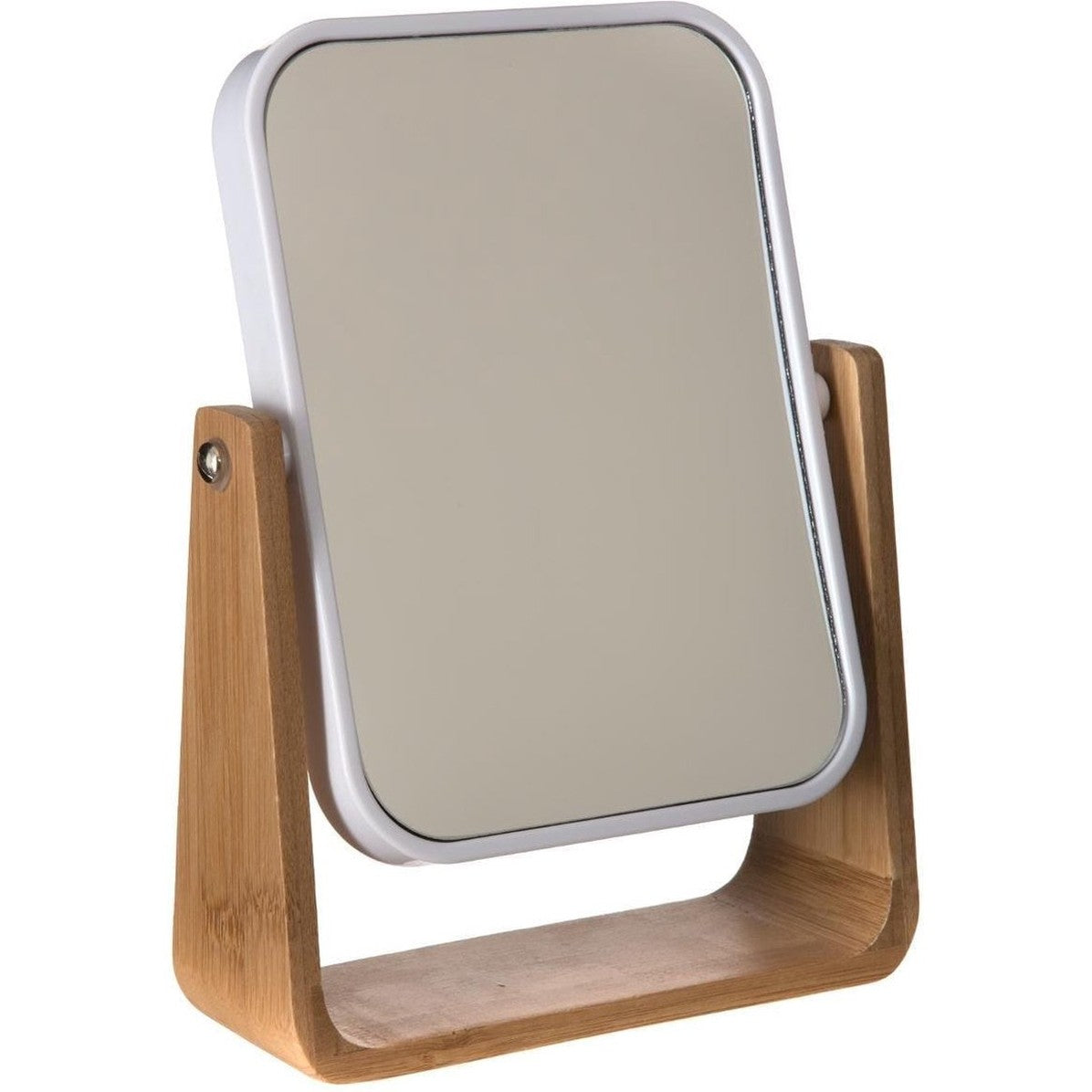 Dubbele make-upspiegel op voet, wit, 16 x 6 x 22 cm