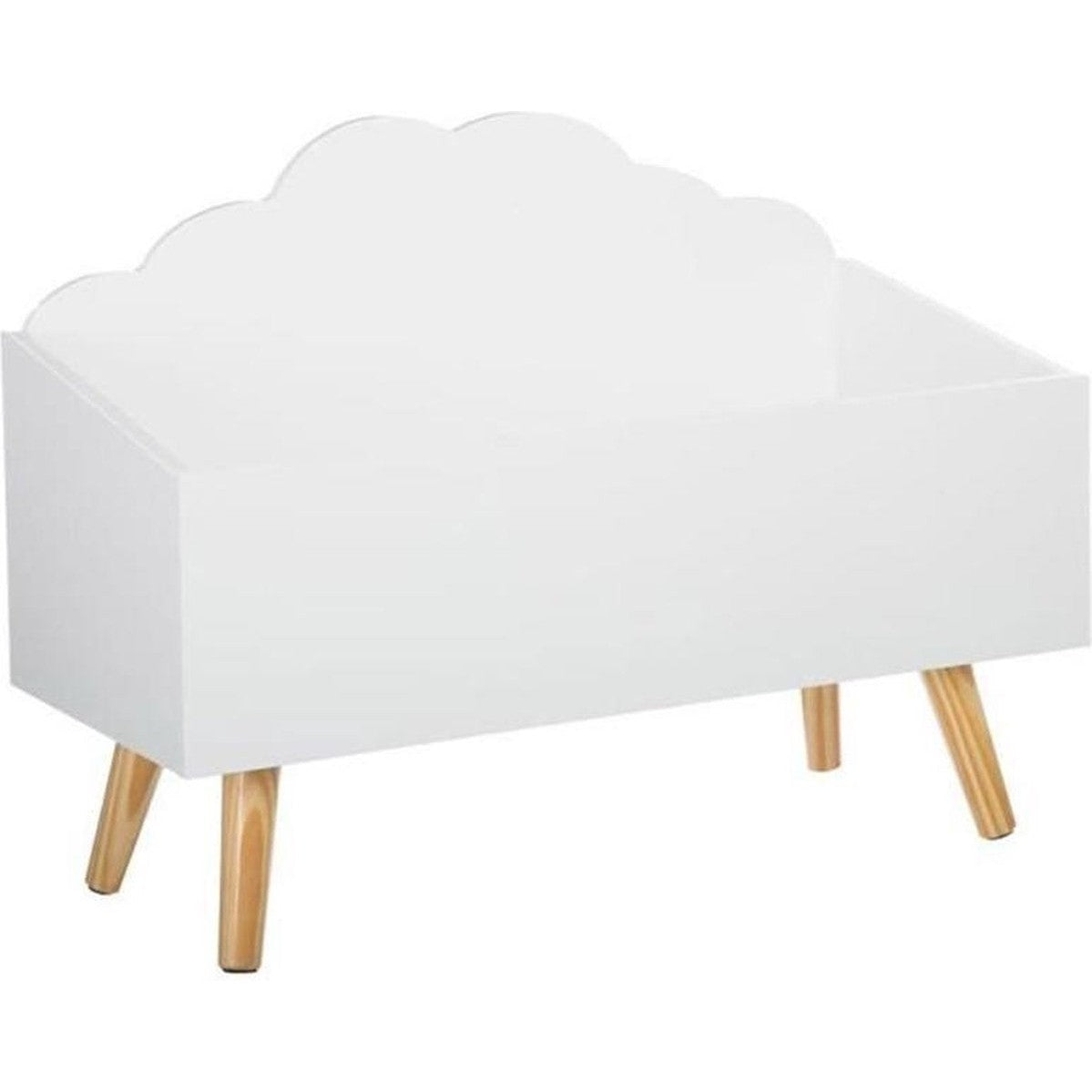 Houten speelgoedkist Madelon, wit