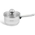 Edënbërg Classic Line - RVS Steelpan met Glazen Deksel Ø16 cm - 1,5 L - 5-Laags Bodem!