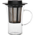 Finum theeglas met filter en deksel, zwart