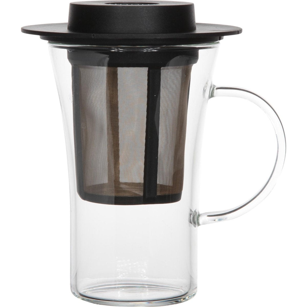 Finum theeglas met filter en deksel, zwart