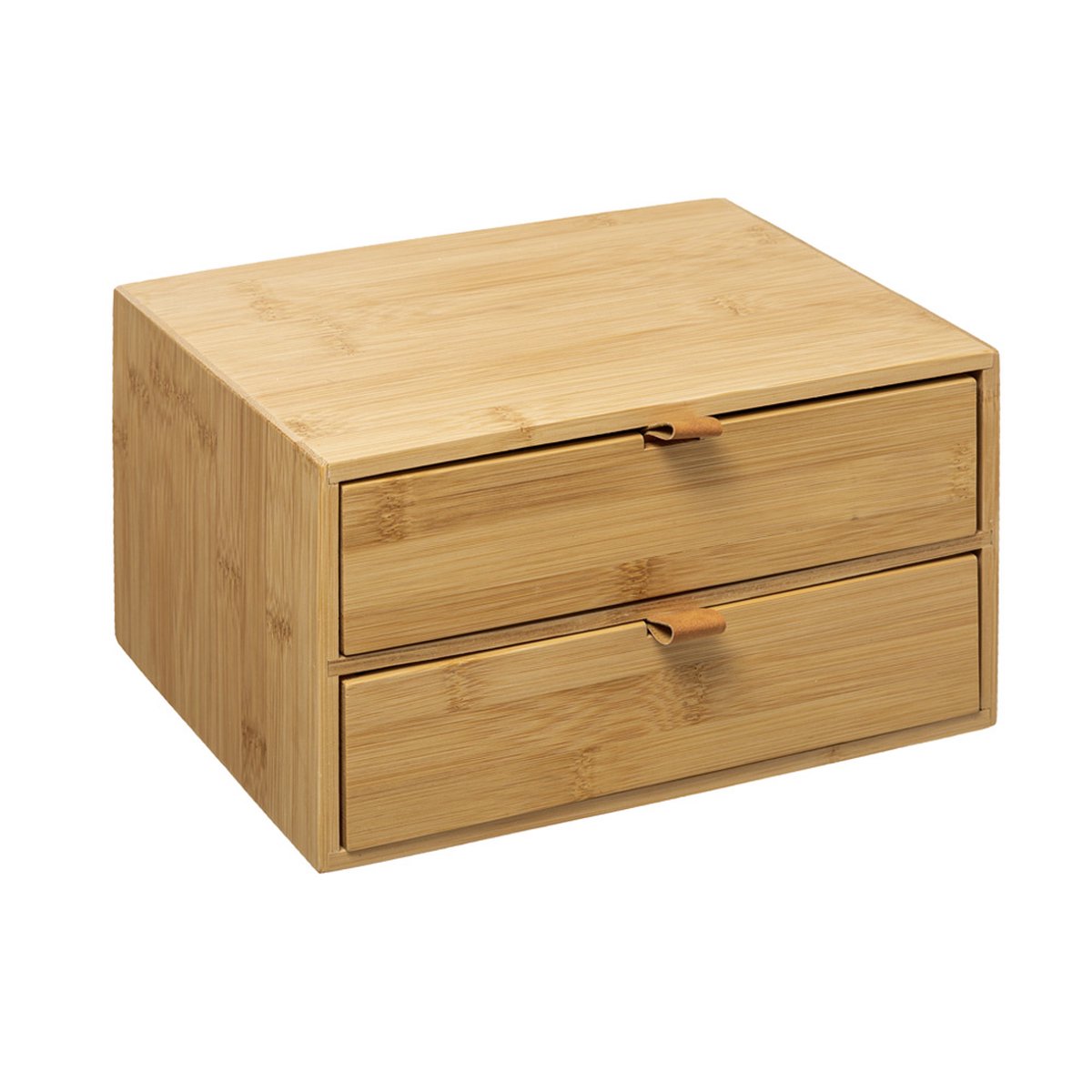 5Five bamboe bakjes met 2 lades, 25 x 14,5 x 20 cm