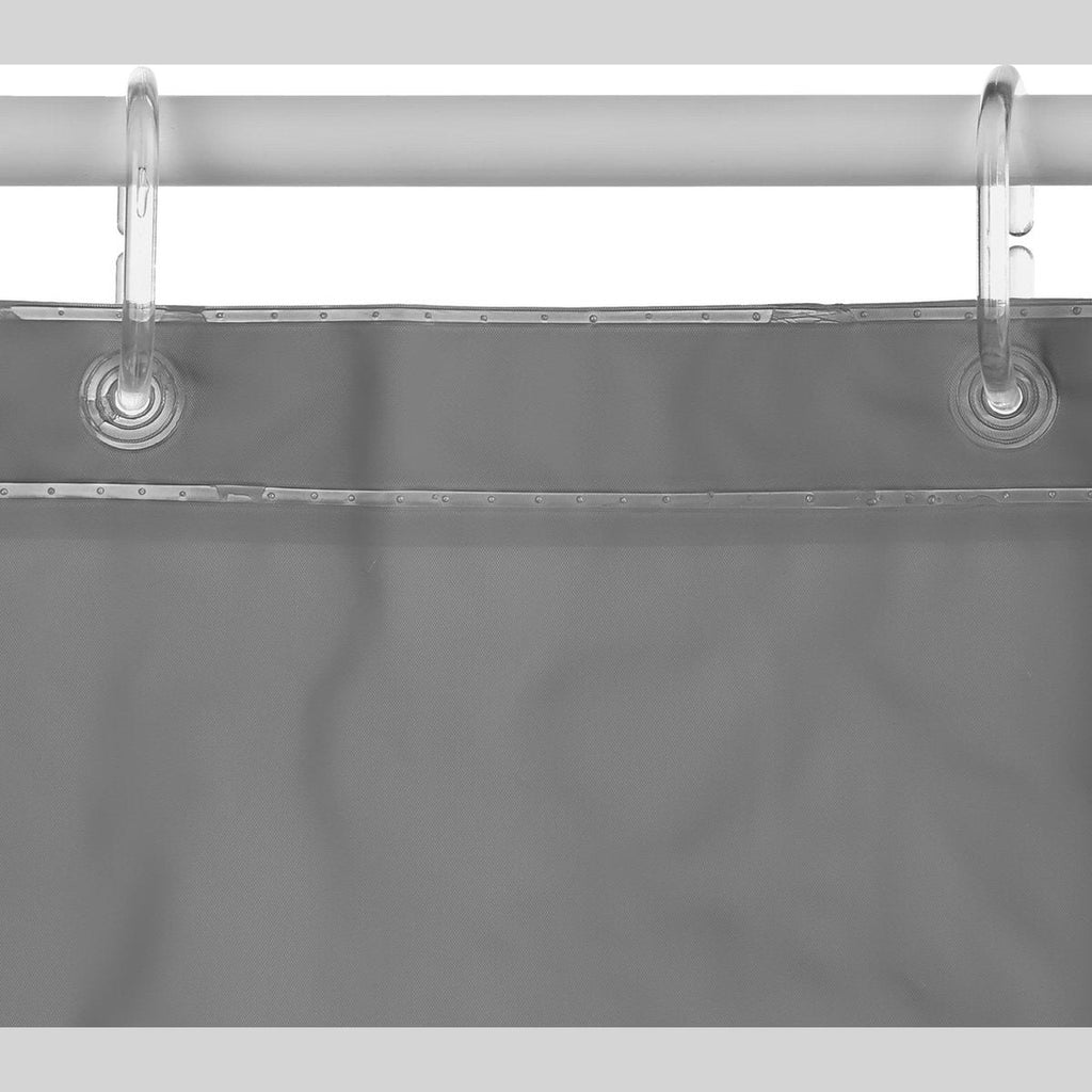 5Five douchegordijn grijs met ringen, 180 x 200 cm (3)