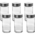 5Five kruidenpotten set van 6, glas met rvs deksel, luchtdicht