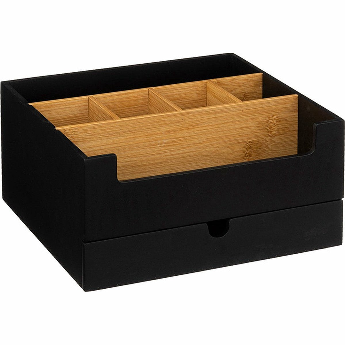 5Five make-up organizer zwart, bamboe, 26 x 24 x 13 cm