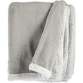 Fleece deken lichtgrijs/wit, 130 x 170 cm