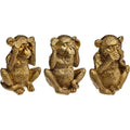 Wisdom Monkeys beeldjes, goud, horen zien zwijgen