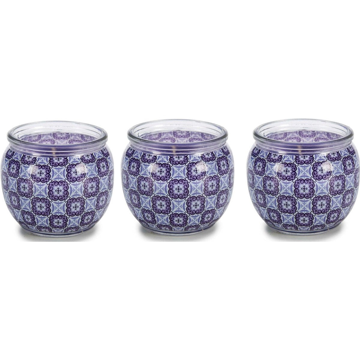 Acorde geurkaarsen Magic Spa, paars, set van 3, 20 branduren