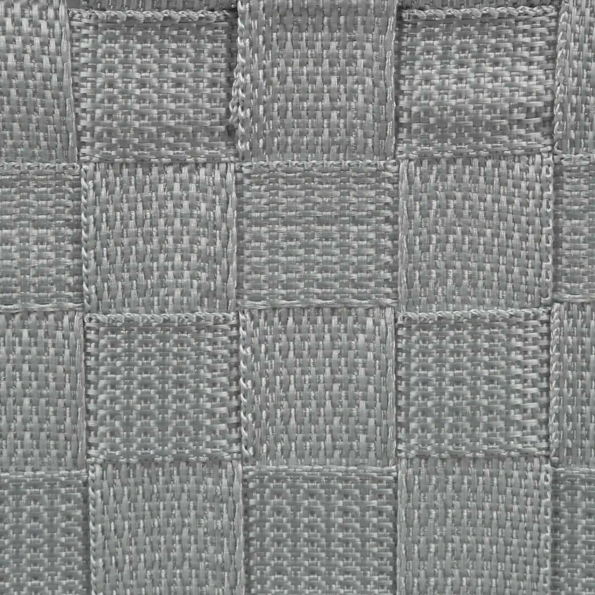5Five gevlochten opbergmanden van polyester, grijs, set van 4 (2)